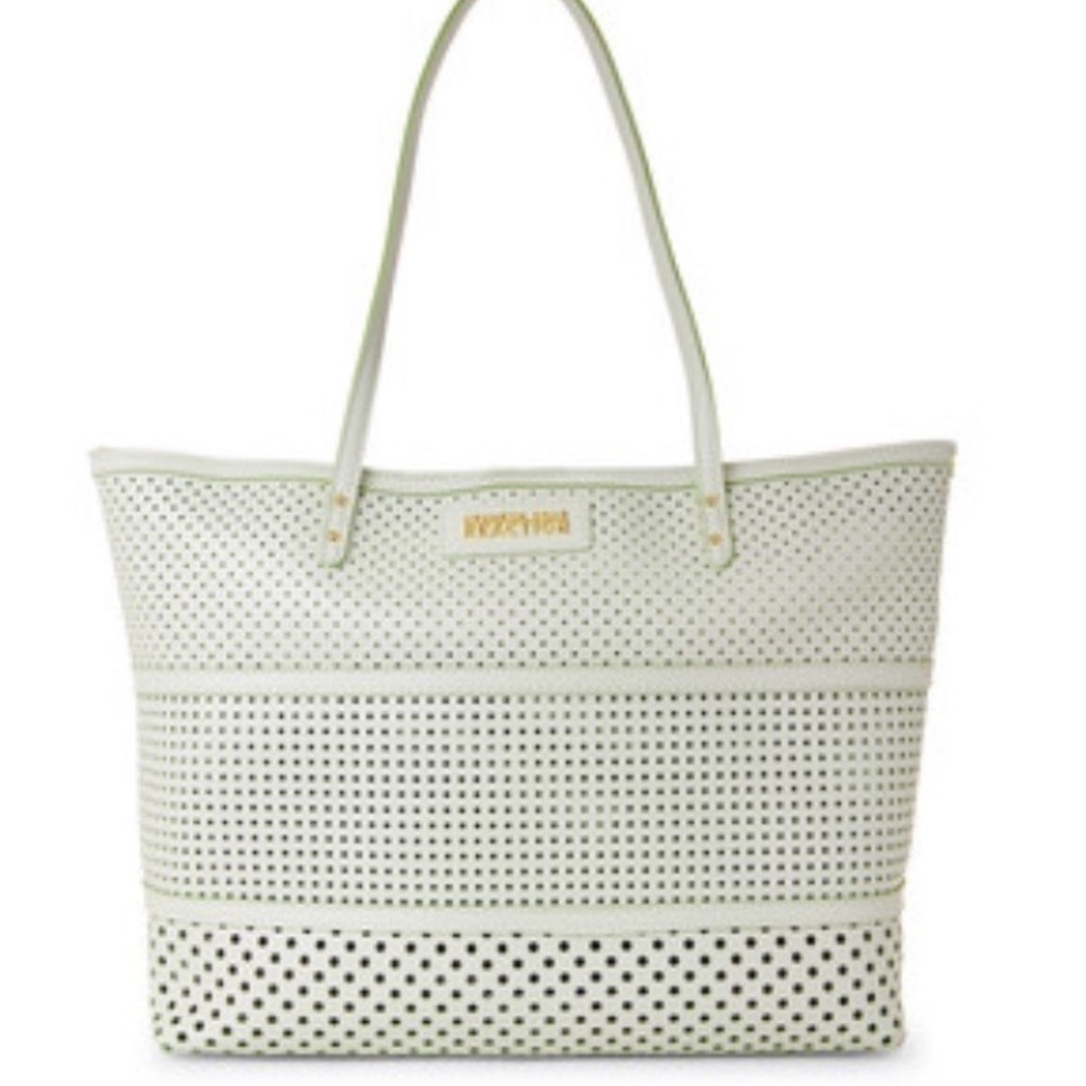 Light Green Pastel Perforated Tote Bag
